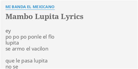 mambo lupita lyrics.